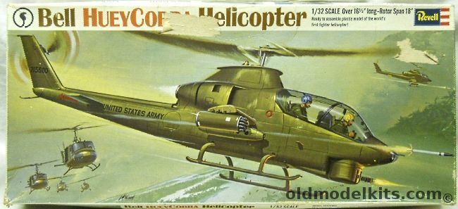 Revell 1/32 Bell AH-1 Huey Cobra Helicopter, H287-200 plastic model kit